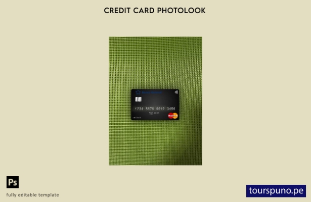 listo para imprimir Panamá Banco General mastercard photolook plantilla frontal